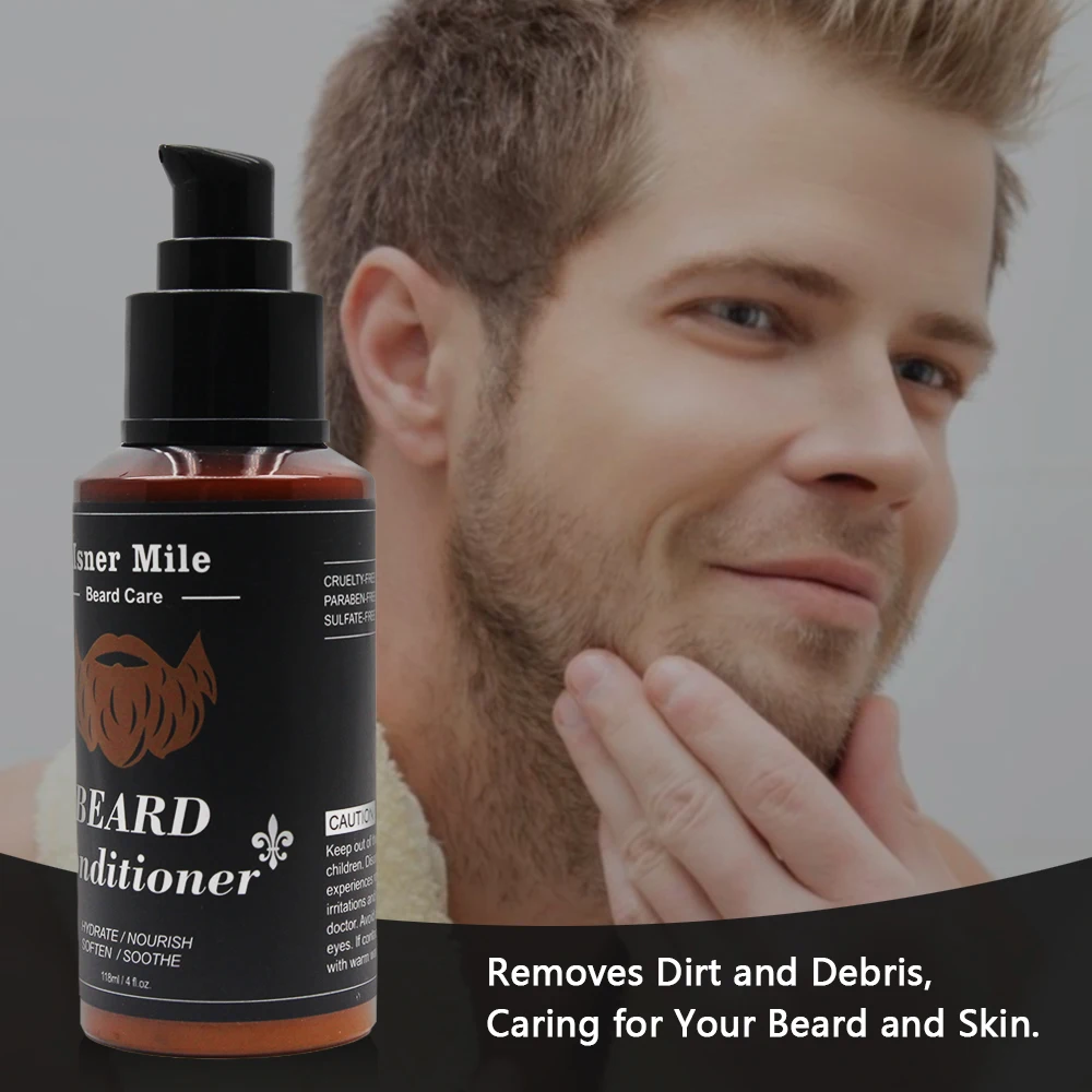 Кондиционер для бороды мужчин 118 мл органическое масло жожоба и 100% арганы сухие