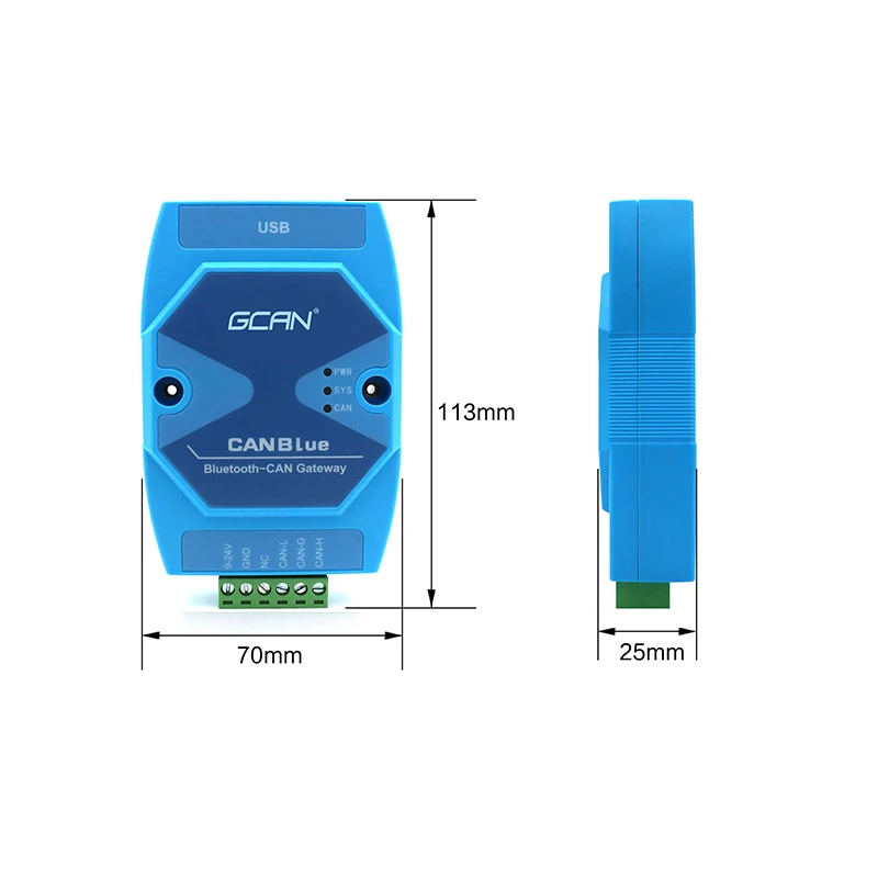 GCAN Converter Bluetooth Gateway Wireless Usbcan Bus Transmission And Analyzer Date For Can Bus Communication