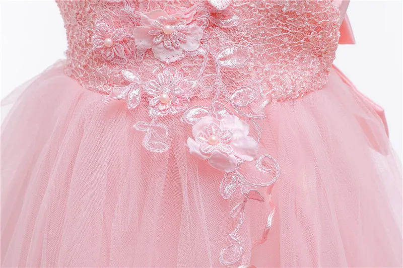 

White Baby Girl Dress Baptismal Dress for Infant Lace Petal Baby Dresses Flower Tutu Princess Wedding Baby Girl Dress
