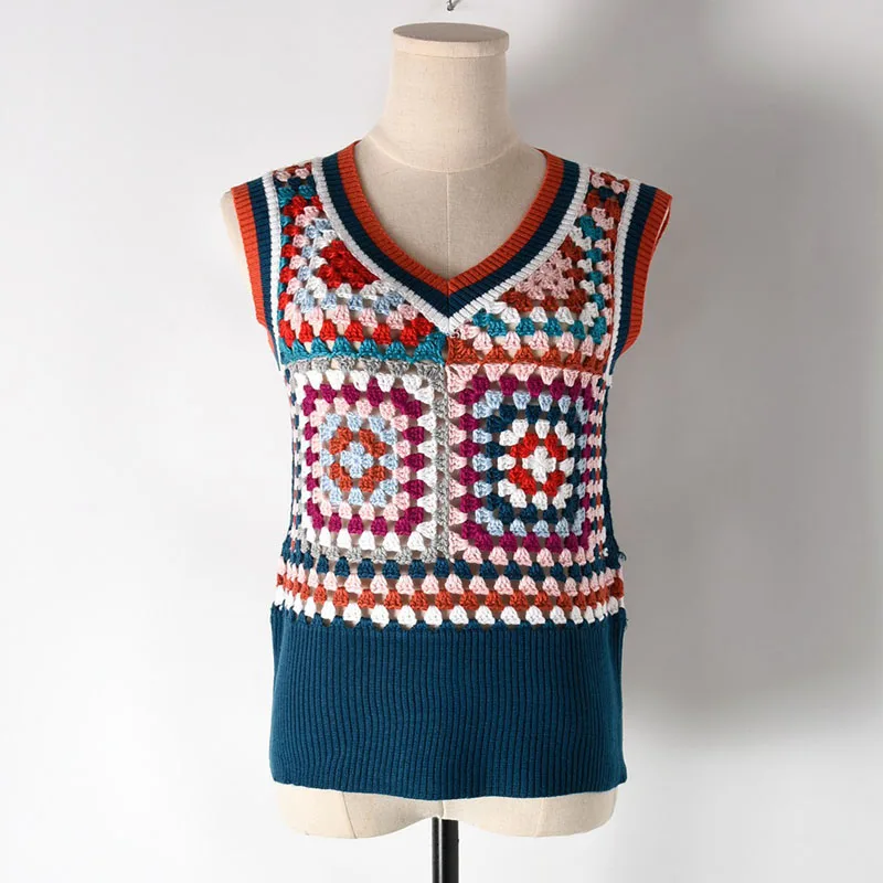 Женский жилет-свитер с v-образным вырезом в Корейском стиле осень 2019 | Женская