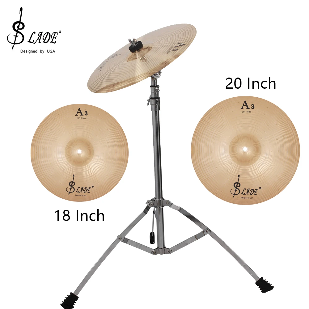 

SLADE 18/20 Inch Phosphor Bronze Cymbals For Drums Kit Crash Ride Cymbal Percussion Musical Instrument Jazz Drum Music Tools