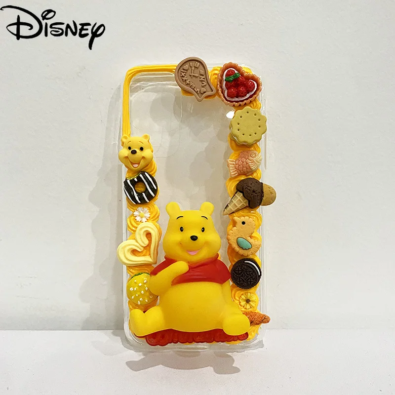 

Disney cartoon cute Winnie the Pooh handmade diy couple phone case for iphone 12mini/11promax/12promax/se/xr/7p/8p/xs/xsmax/11