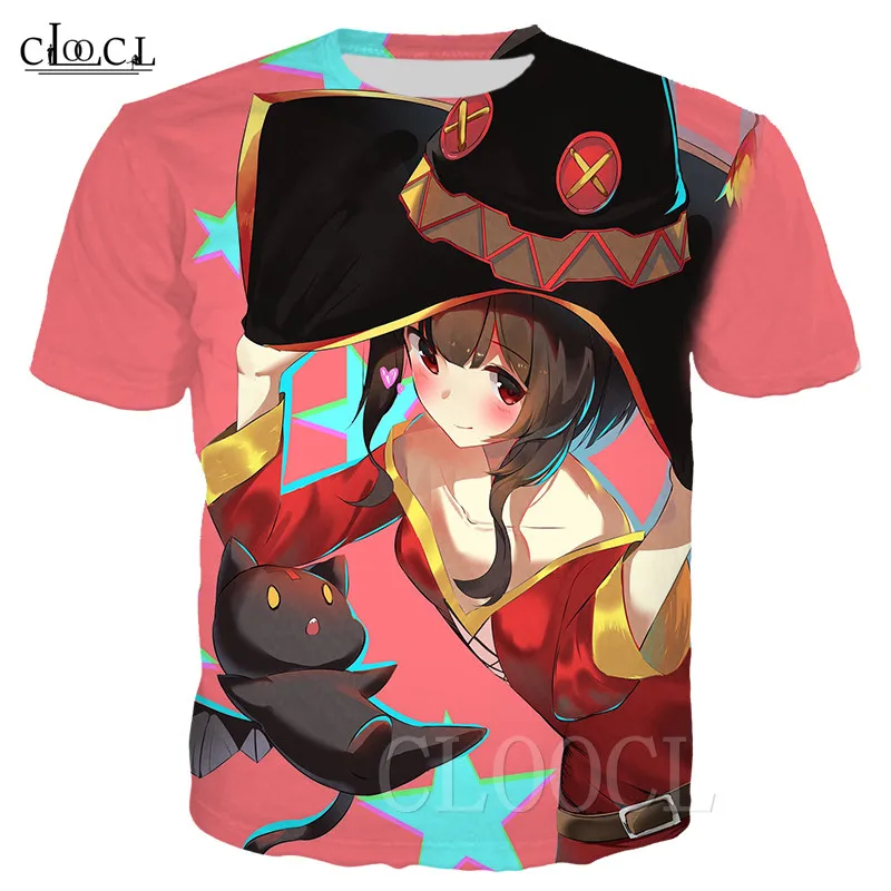 Kawaii Sexy Loli футболка с 3D принтом Harajuku стиль унисекс Konosuba Megumin японского аниме Otaku
