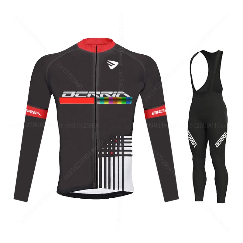 2021 велосипедная команда BERRIA Одежда Осень Велоспорт Джерси комплект длинная