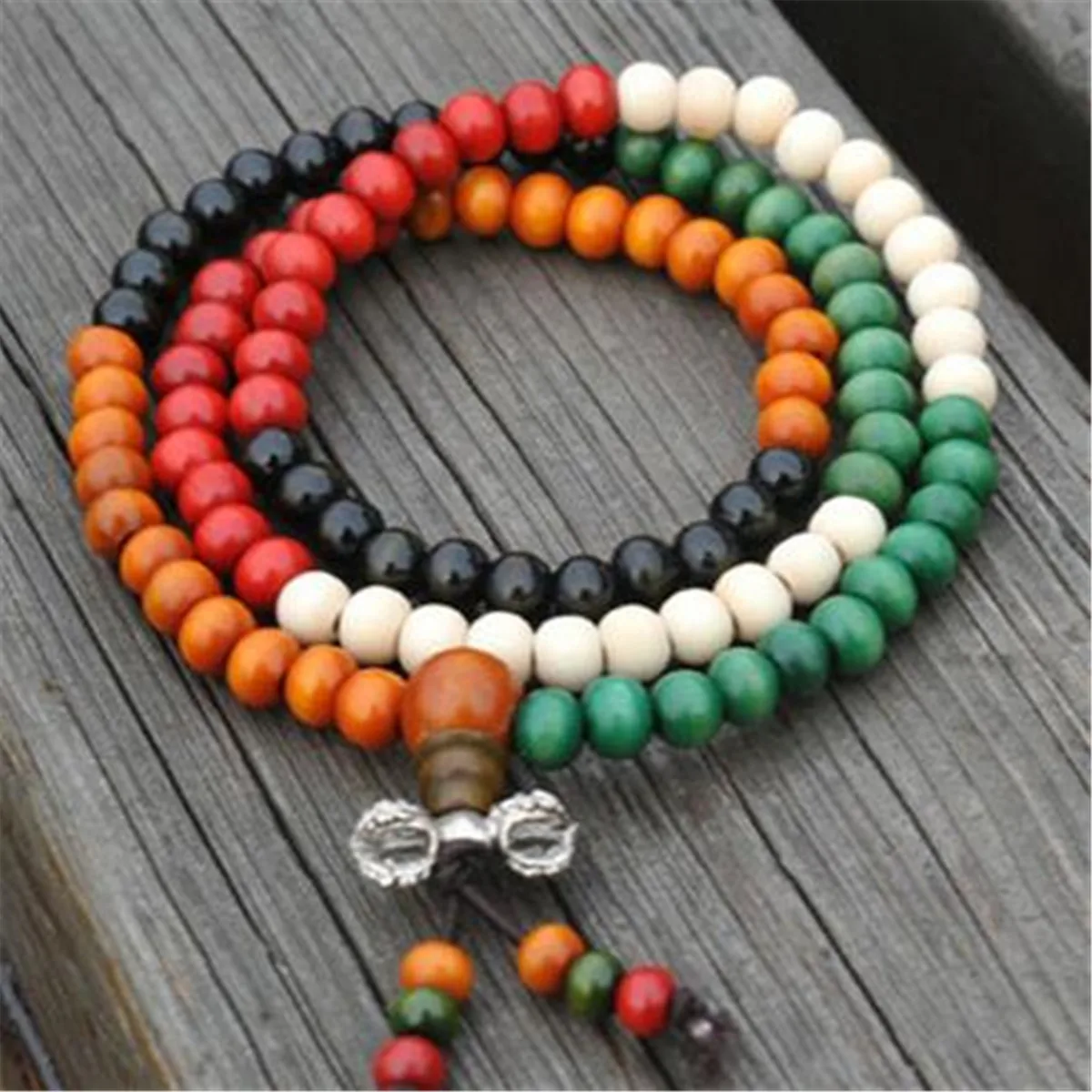 

Vintage Sandalwood 108 Beads Buddha 6mm Mala Prayer Buddhist Bracelet Necklace