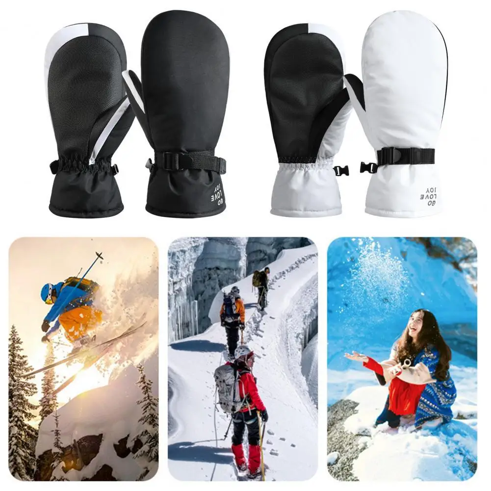 

Space Cotton 1 Pair Excellent Windproof Comfortable Snow Gloves Soft Adult Gloves Thicken for Winter