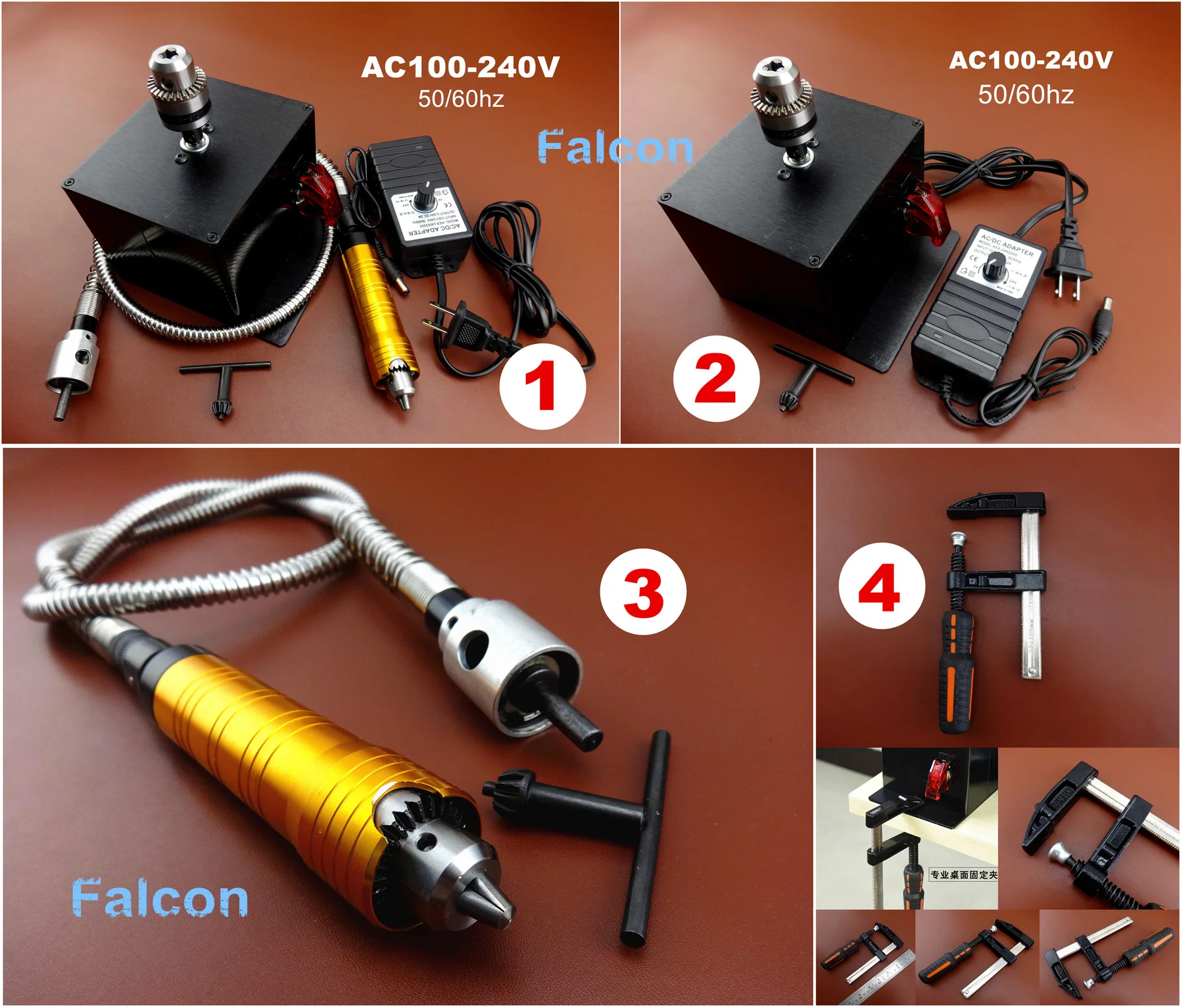 4 вида 100 240 В кожевенное ремесло шлифовка полировка электрическая дрель