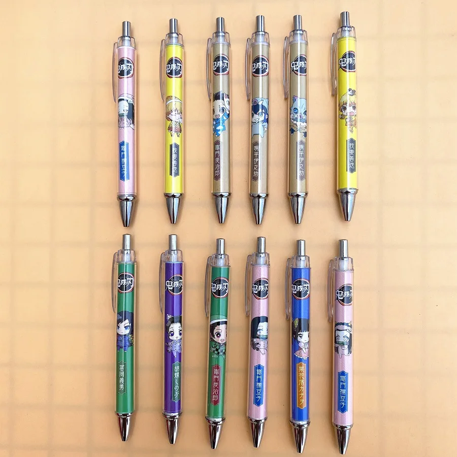 Anime Demon Slayer Kimetsu no Yaiba Ballpens Plastic Kamado Tanjirou Nezuko Inosuke Agatsuma Zenitsu Cosplay Pens School Tools