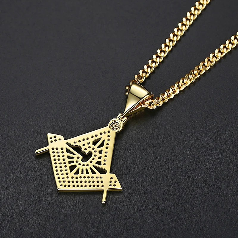 Ожерелье мужское в стиле хип-хоп с кубическим цирконием класса ААА | Украшения и