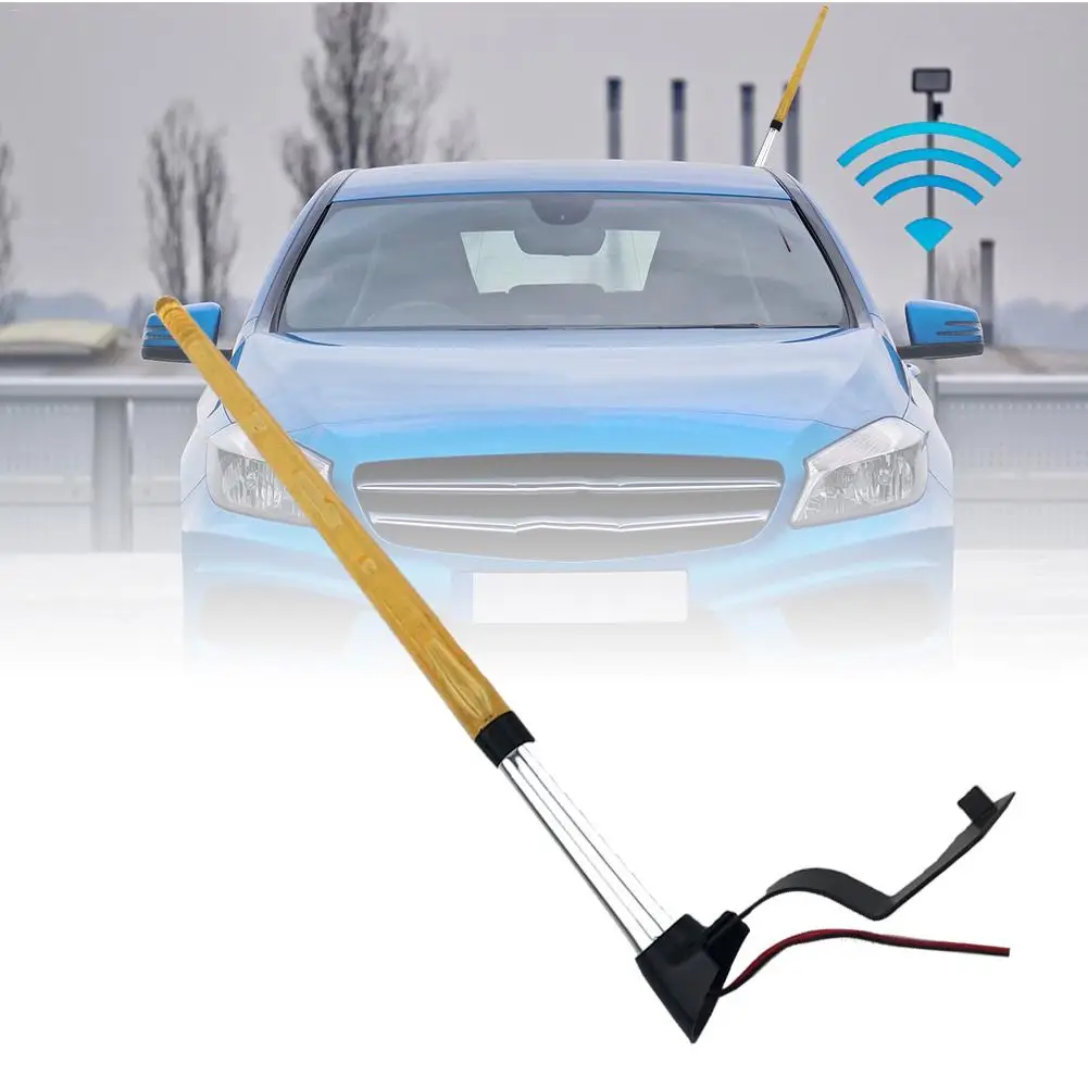 Антенна автомобильная DC 12 В 34 см Радио Сигнал FM AM флаг Полюс светильник антенна