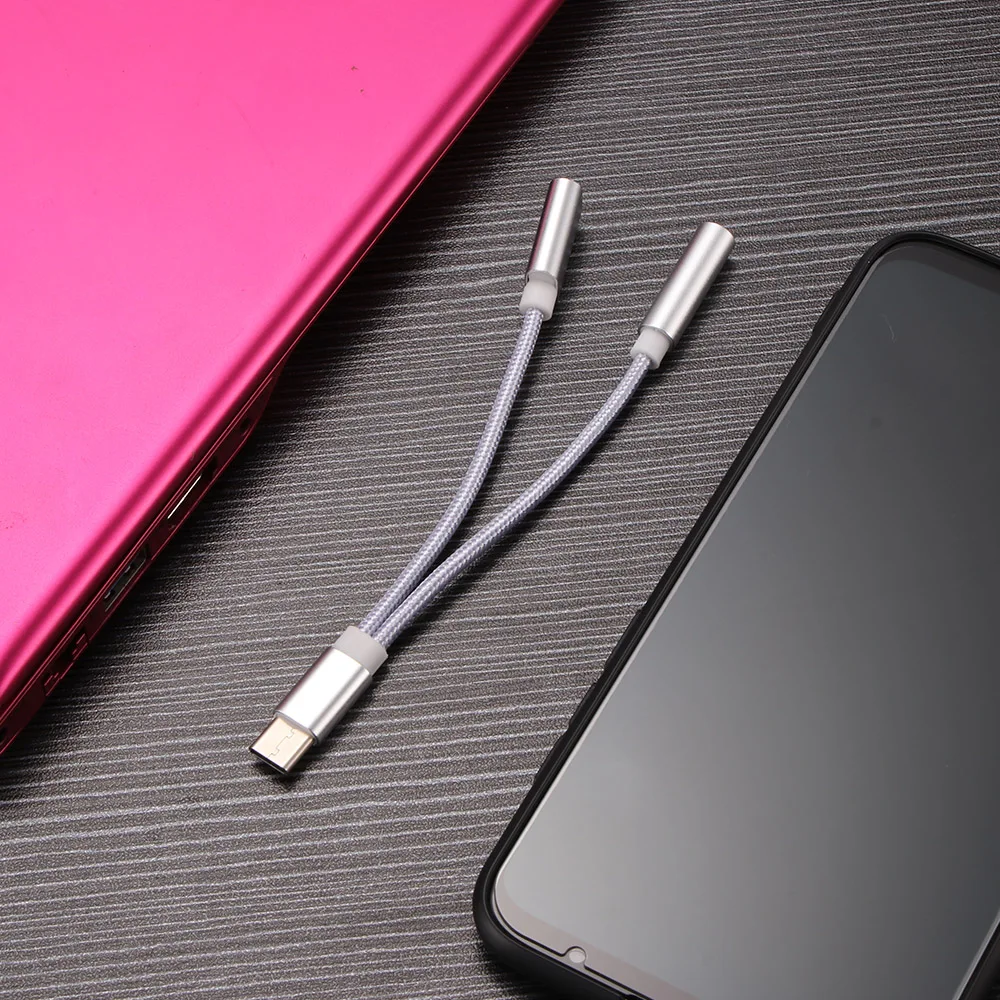Зарядный кабель 2 в 1 USB Type-C Переходник 3 5 мм аудио для наушников Xiaomi адаптер Huawei P20
