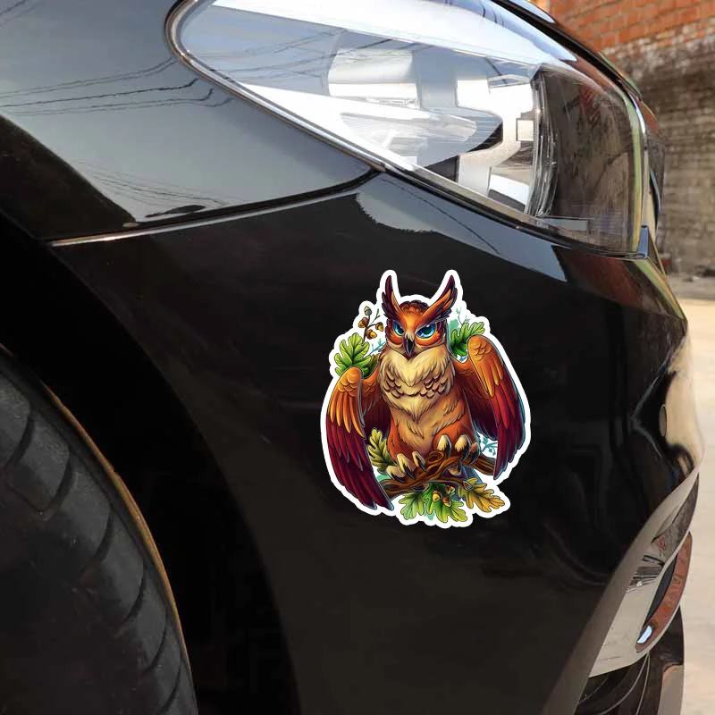 DAWASARU забавная Сова крылья ветка ПВХ украшение автомобиля аксессуары наклейки