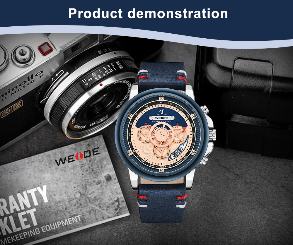 WEIDE Роскошные мужские часы европейские кожаные мужские часы высококачественные водонепроницаемые мужские часы Relogio Masculino спортивные цифровые часы с цифрами и датой