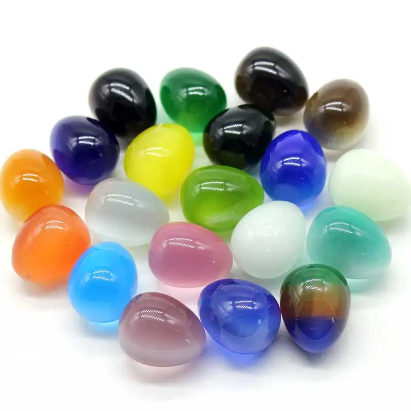 

Wholesale 20Pcs/lot Natural Semi-precious Colorful Opal Waterdrop Ice Tartar Yoga Energy Healing Stones Marking Free Shipping