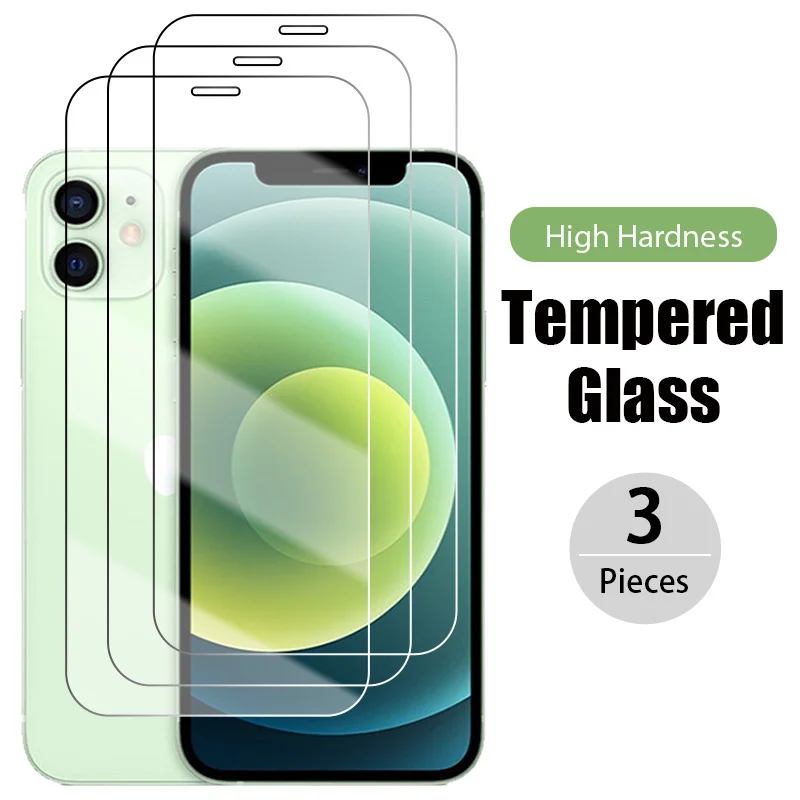

3pcs Screen Protector Glass for iPhone 12 Pro Max 12 Mini Protective Glass for iPhone 11 Pro XR XS X Max Smartphone Film