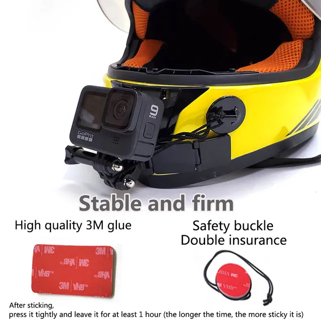 TUYU supporto per montaggio su mento per casco integrale per GoPro Hero 9 8  7 5Yi 4K Insta360 cinturino per fotocamera accessori per montaggio su mento  anteriore galleggiante