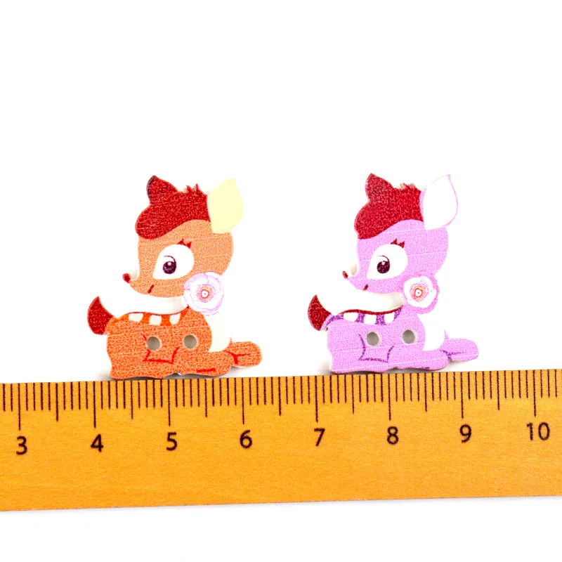 Новинка 2019 деревянные пуговицы для шитья скрапбукинга форма оленя смешанные в