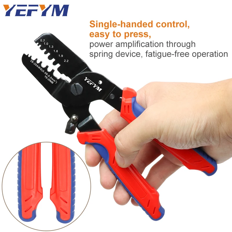 

Crimping tool pliers YE-12MB/20MB for SH1.0/ZH1.5/PH2.0/XH2.54/SM2.54/2510/VH3.96/5557/5559 Molex Tyco JST spade terminal pliers