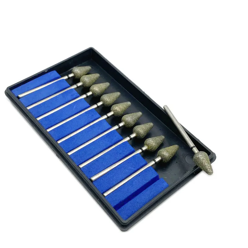 

Super Coarse 10pcs/set Dental Diamond Grinding Polishing Burs Craft Polisher Nail Drill Milling Cutter Teeth Whitening