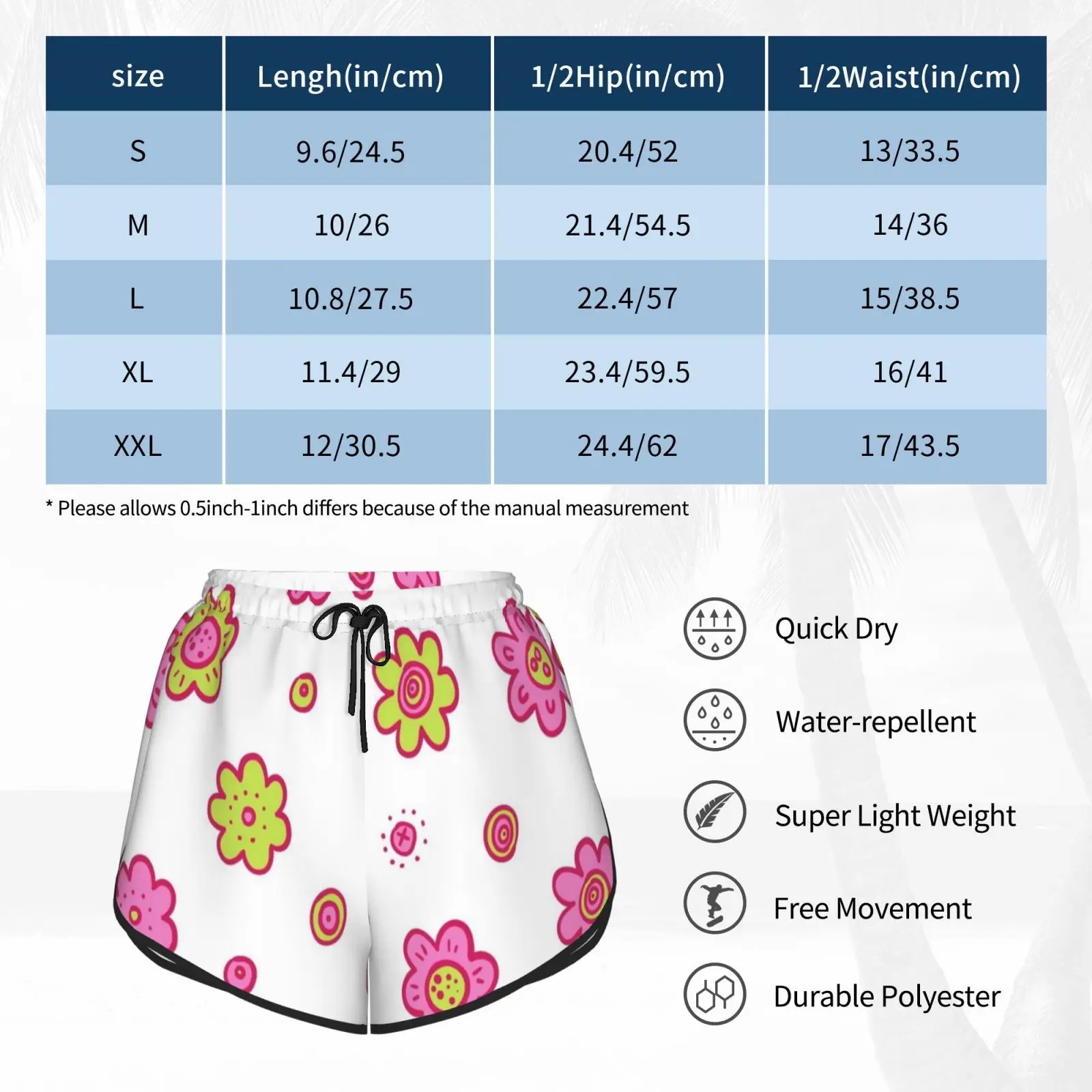 

Flower Lovers Swim Shorts Women Beach Shorts Nice For Girlfriend Spring Good Birthday For Teen Girls For Men For