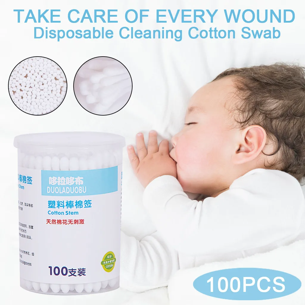 100 шт одноразовые ватные палочки гигиеническая палочка для красоты здоровья