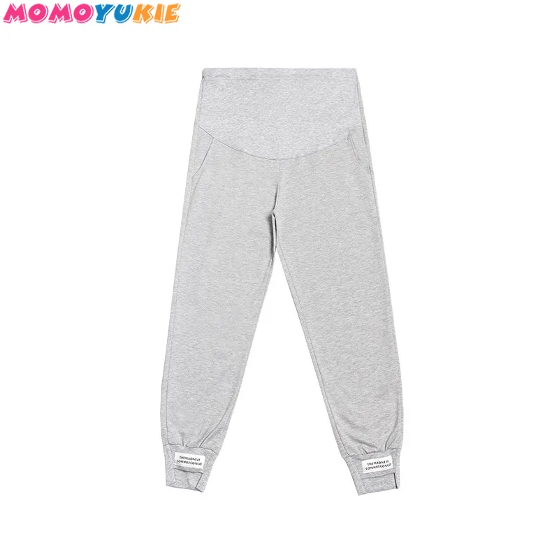 Pantalones deportivos informales para mujeres embarazadas, ropa de maternidad con cintura el&aacute;stica, harem, para primavera-5