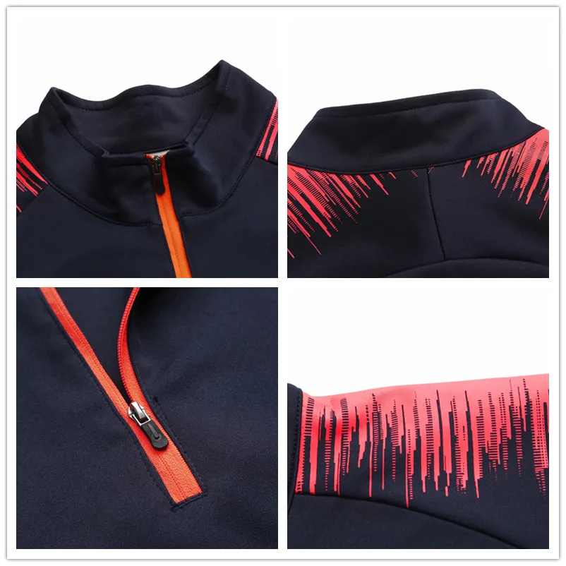 

2021Training Tracksuit Uniforms Suit Kids Adults Soccer Jerseys Sets Survetement Football Kits Men Child Running Jackets Sports