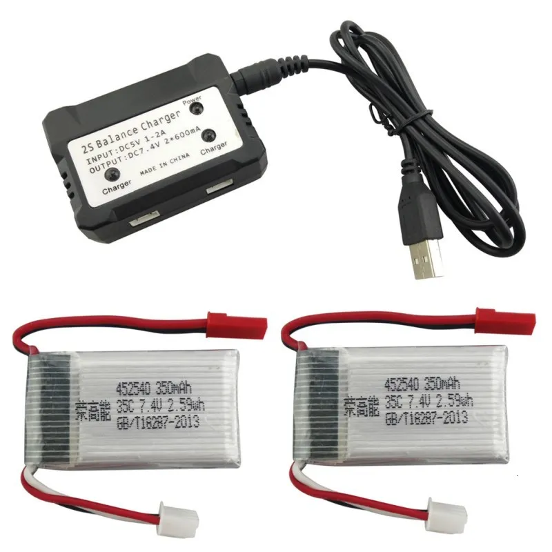 7 4 V 350mAh 35C Lipo батарея и зарядное устройство для MJX X401H X402 RC Quadcopter Запчасти