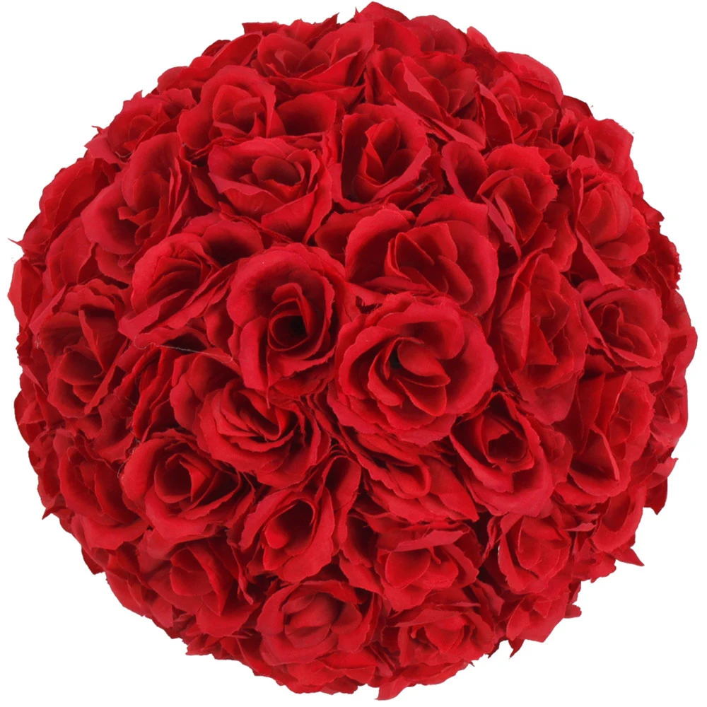 

10Pcs 25CM Flower Balls Wedding Decoration Wine Red