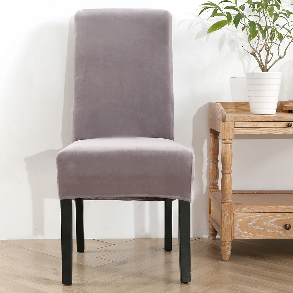 Чехол для стула большой однотонный спандекс эластичный чехол с лисой бархатный