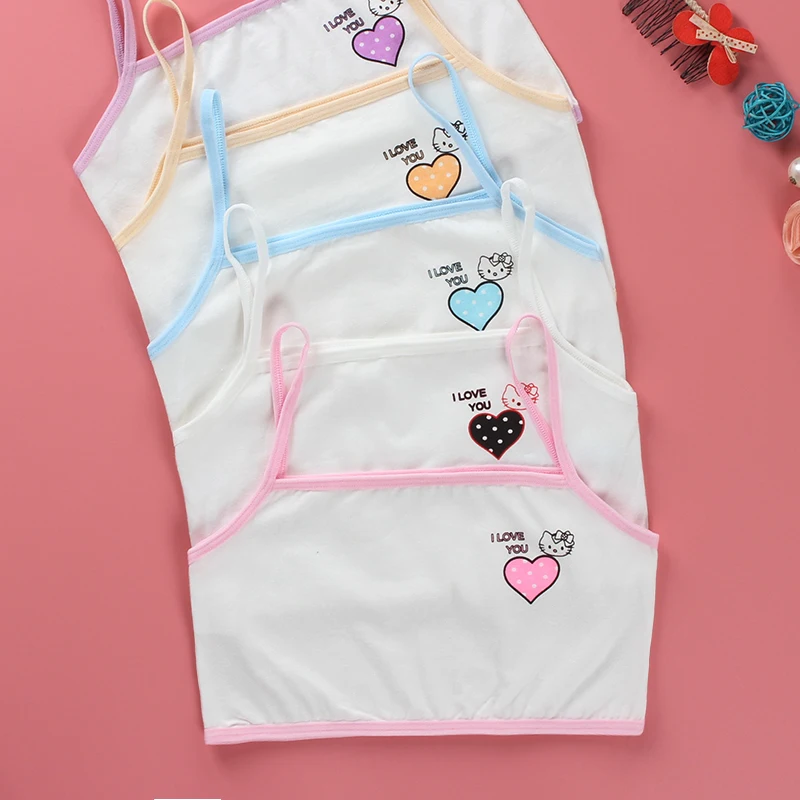 

5 шт./лот, спортивный бюстгальтер для девочек, От 10 до 15 лет, Детские бюстгальтеры, жилет с тонкими лямками, детский лифчик, лифчик, лифчик для ...