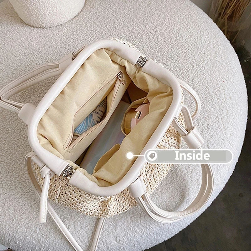 DIGERUI соломы тканые облако сумки для женщин 2021 модная летняя одежда в руку на плечо