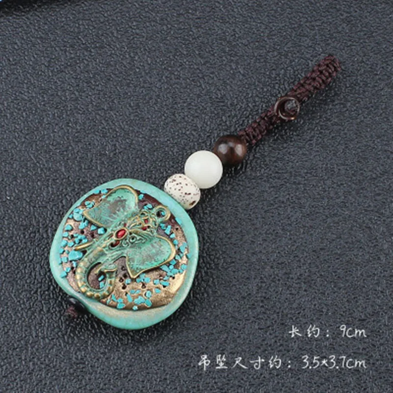 Антикварные Бронзовые брелки и винтажный слон Ом Аум подвеска Будда брелок