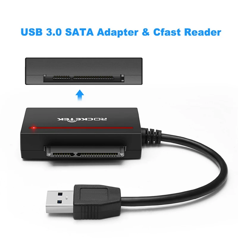 Rocketek CFast 2 0 Устройство чтения USB 3 к SATA адаптеру карта и 5 дюймовый жесткий диск