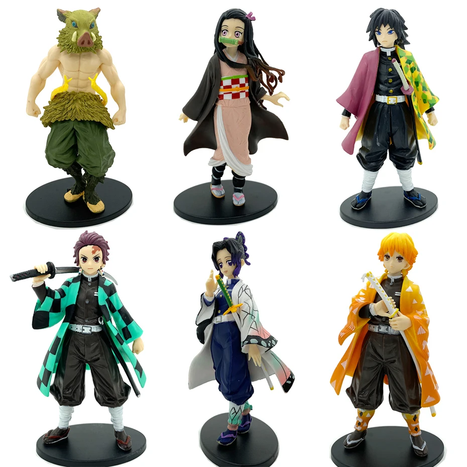 

Demon Slayer Kimetsu no Yaiba Figure Tomioka Giyuu Hashibira Inosuke Kamado Tanjirou Nezuko Zenitsu Figurine anime Action figure
