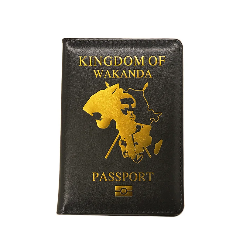 Wakanda Держатель для паспорта Rfid Блокировка из искусственной кожи Asgard чехол для паспорта дорожный кошелек черные чехлы для паспорта