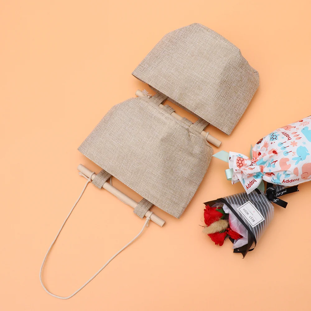 

1 Set of Wall Integrated Bags Creative Hanging Baskets Simple Storage Pouch Wall Sundries Holder Coffee