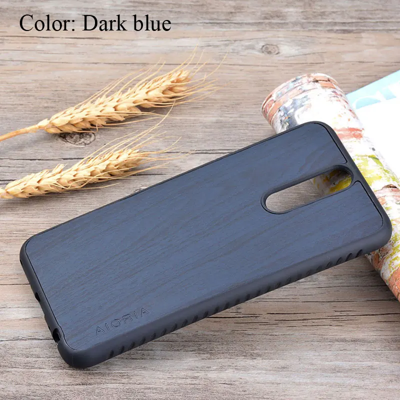 Dark blue Чехол с деревянным дизайном для huawei mate 10 pro, Мягкий ТПУ силиконовый чехол rial& wood из искусственной кожи, чехлы для huawei mate 10 Lite - Цвет: Dark blue