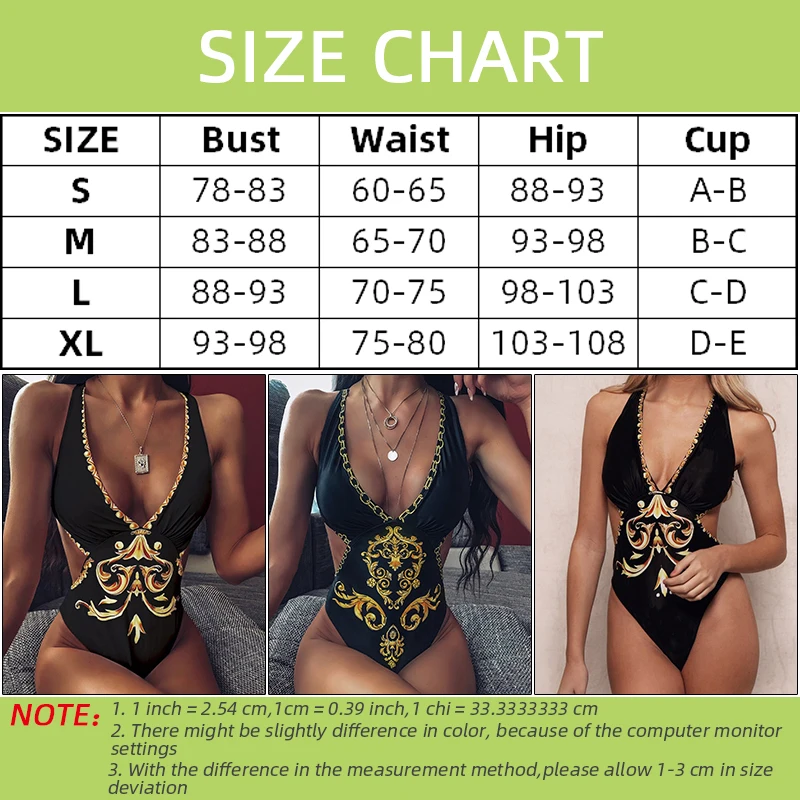 

Sexy V Neck Women Swimsuit One Piece Bikini Swimwear Female Summer Print Backless Bathing Suit Brazilian Biquini