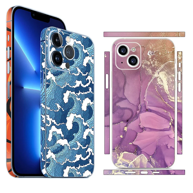 

Full Cover Back Film For iPhone 13 Mobile Phone Side Film Protective Films Rrame Stickers Cute Multicolor Matte Rim Decal Skin