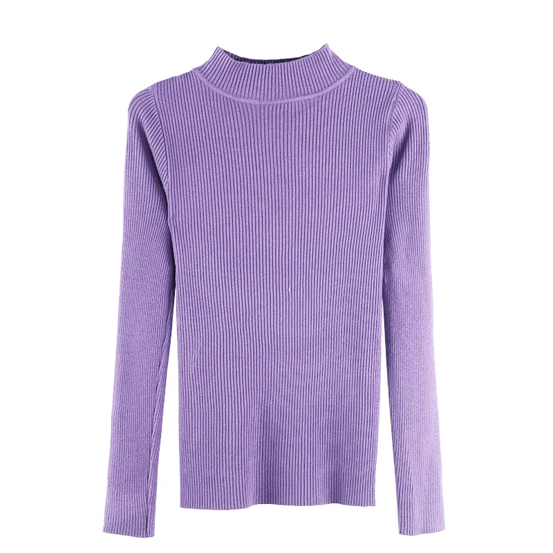 

2021 Spring Autumn Sweater Women Knitted slim Pullover Sexy Sweater Long Sleeve Turtleneck Slim Jumper Soft Warm Pull Femme