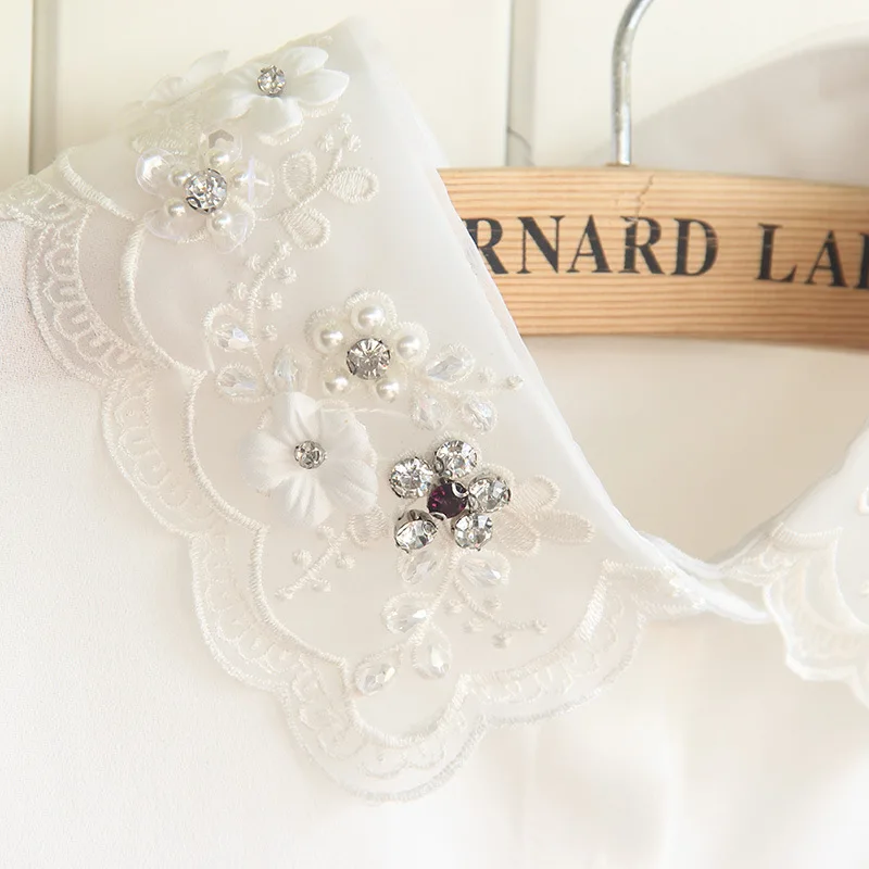 Шифоновый женский воротник Linbaiway из искусственного кружева съемные кружевные