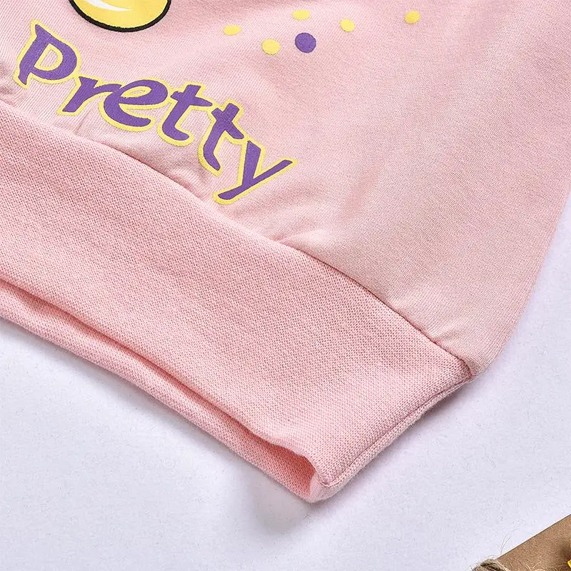 

Welaken New Unicorn Ruffle Pink Long Sleeve Toddler Girl Clothes Sweatshirts For Girls Baby Clothes Children Clothes Fall