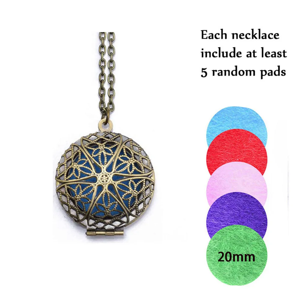 13 Античный бронзовый винтажный ювелирный Ароматерапия Ожерелье для женщин и мужчин длинные войлочные прокладки духи аромат эфирное масло колье аромараспылитель - Окраска металла: 13