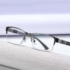 Очки для чтения Мужские квадратные, металлическая оправа, 0, + 0,5, + 1,0, + 1,5, + 2,0, + 2,5, + 3,0, + 3,5, + 4,0