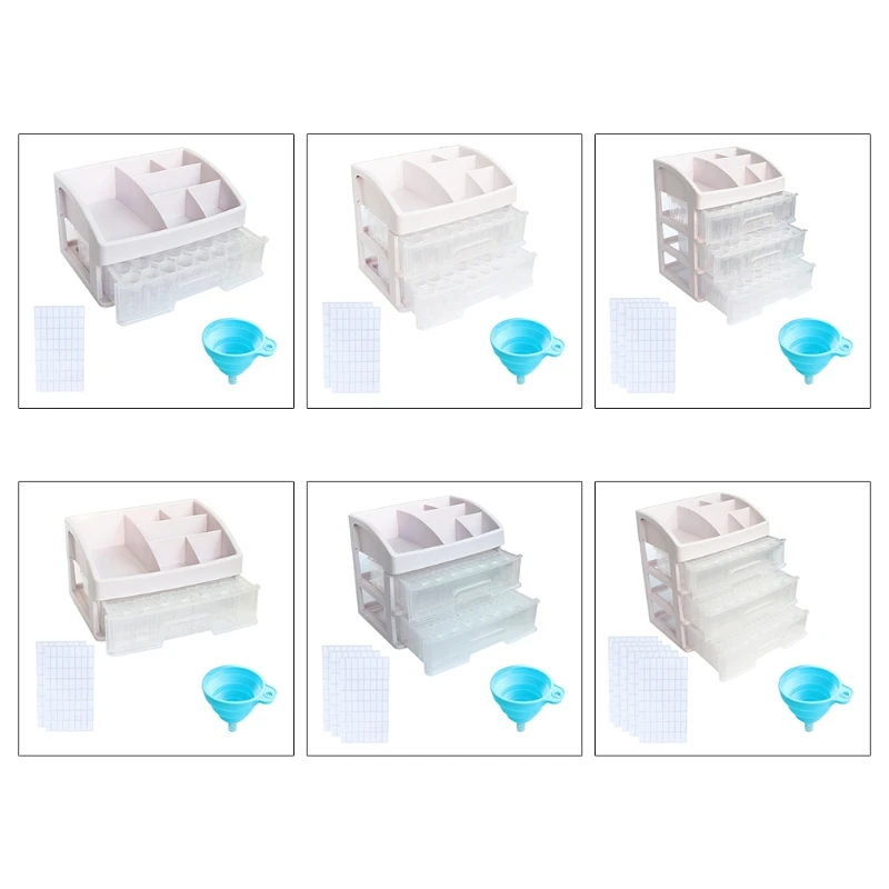 

Многоуровневые коробки для алмазных картин, 6 стилей, круглая/Квадратная бутылка, большая емкость, отправляемая воронка, наклейка, чехол с а...