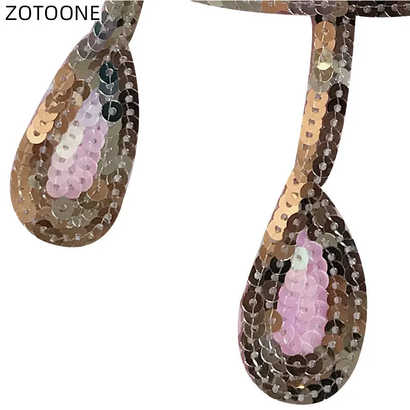 Нашивки ZOTOONE с блестками нашивка розовыми глазами для одежды курток принтом