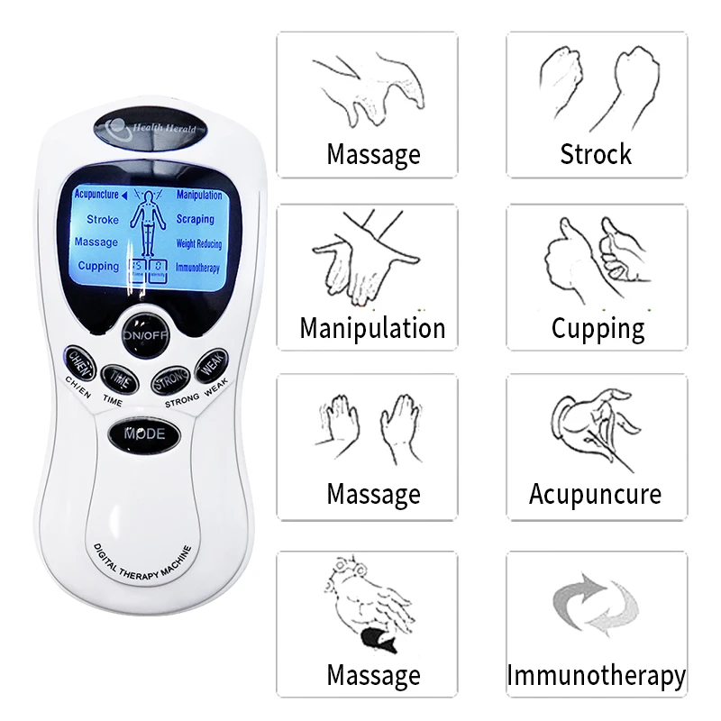 

8 mode EMS Electric herald Tens Machine Muscle Stimulator Body Massage Digital Therapy Massager Muscle Stimulator Electrostimula