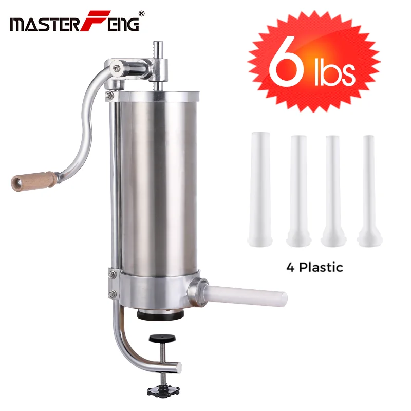 Кг/3 кг/6LBS домашние колбачный шприц Нержавеющая Сталь Ручной вертикальный