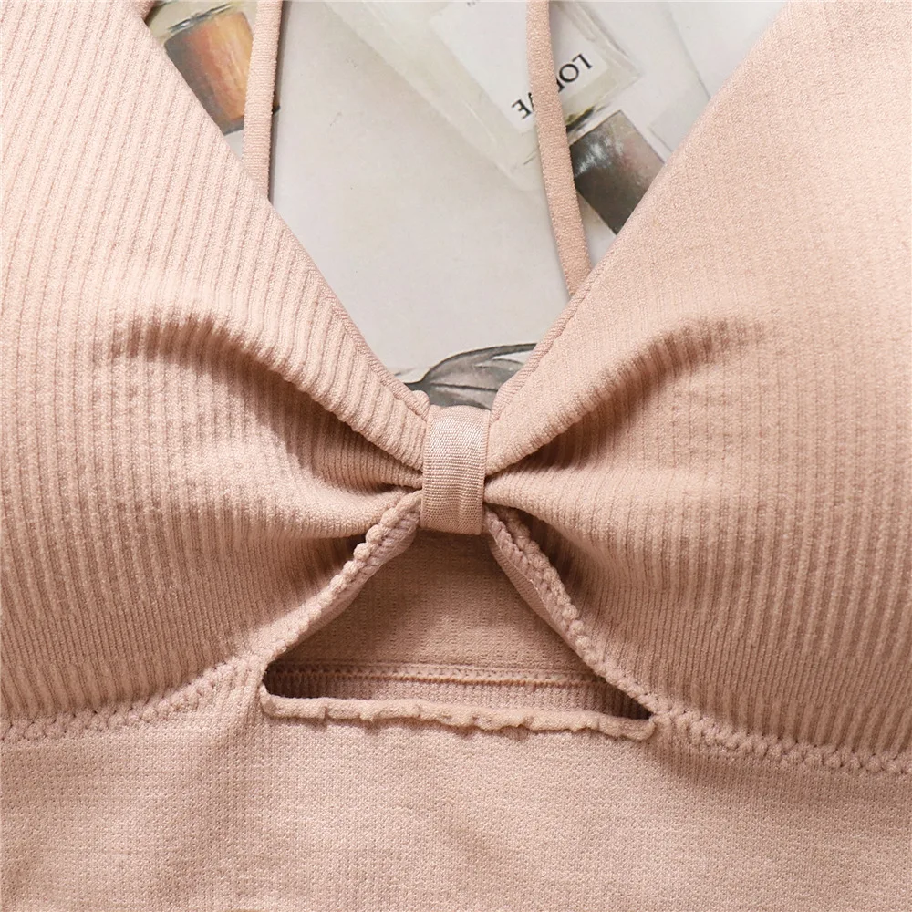 Women Bra Sexy Bralette Cross Back Lingerie Wireless Seamless Underwear Push Up Bras For | Женская одежда